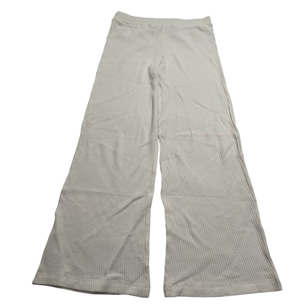 Florence by Mills Chunky Thermal Wide Leg Pants in White